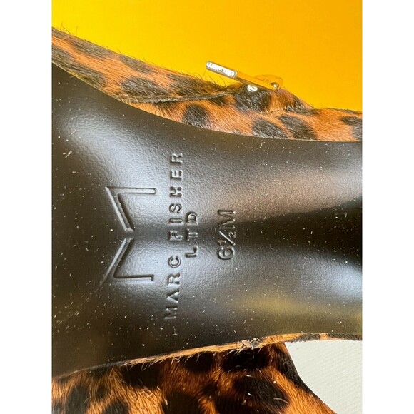 Marc Fisher LTD Mellaly Booties Ankle Boots Womens 6.5 M Brown Leopard Print NWB - Picture 7 of 10